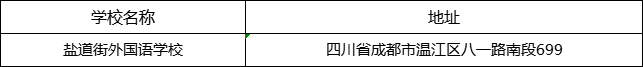 成都市鹽道街外國語學(xué)校地址在哪里？