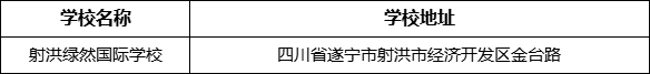 遂寧市射洪綠然國際學(xué)校地址在哪里？