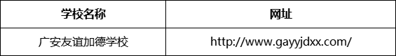 廣安市廣安友誼加德學校網(wǎng)址是什么？