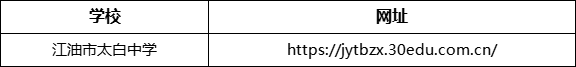 綿陽市江油市太白中學(xué)網(wǎng)址是什么？