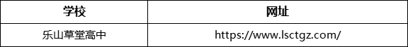 樂山市樂山草堂高中網(wǎng)址是什么？