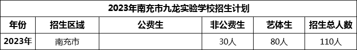 2024年南充市九龍實(shí)驗(yàn)學(xué)校招生計(jì)劃是多少？