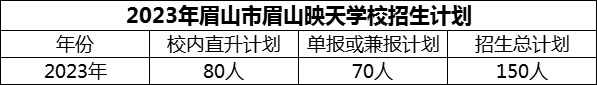 2024年眉山市眉山映天學(xué)校招生計(jì)劃是多少？