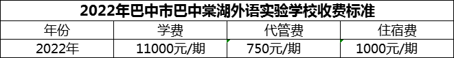 2024年巴中市巴中棠湖外語實(shí)驗(yàn)學(xué)校學(xué)費(fèi)多少錢？