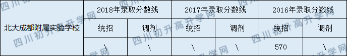 2020北大成都附屬實驗學校錄取線是否有調整？